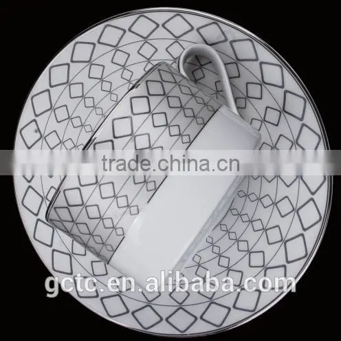 Bone China 15pcs Tea Set With Silver Decal photo-3