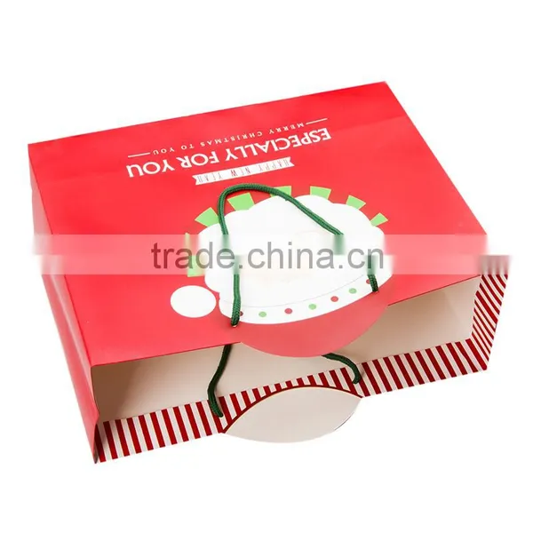 Custom Printed Low Cost Popular Hand Christmas Paper Bag Quality Choice photo-3