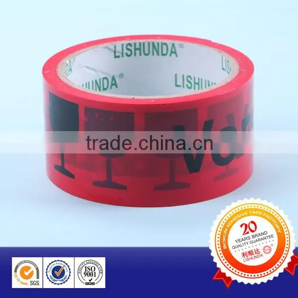 Daily Use Caution Carton Packing Tape Bopp Film