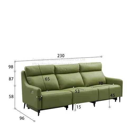 Italian Minimalist Leather Smart Sofa Living Room Straight Row Three-Seat First-Class Fashion Space Capsule Electric Function Sofa photo-5