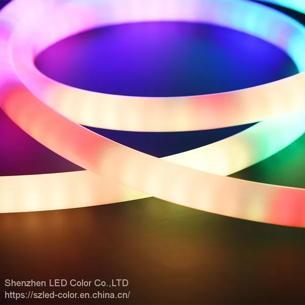 Hot 360 Degrees Digital RGB Silicon Neon Strip Waterproof Flex Full Color Rgb LED Neon Flex Lights photo-3