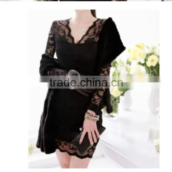 V Collar Fashion Dress Sexy Slim Evening Dress Sex Prom Dress photo-2