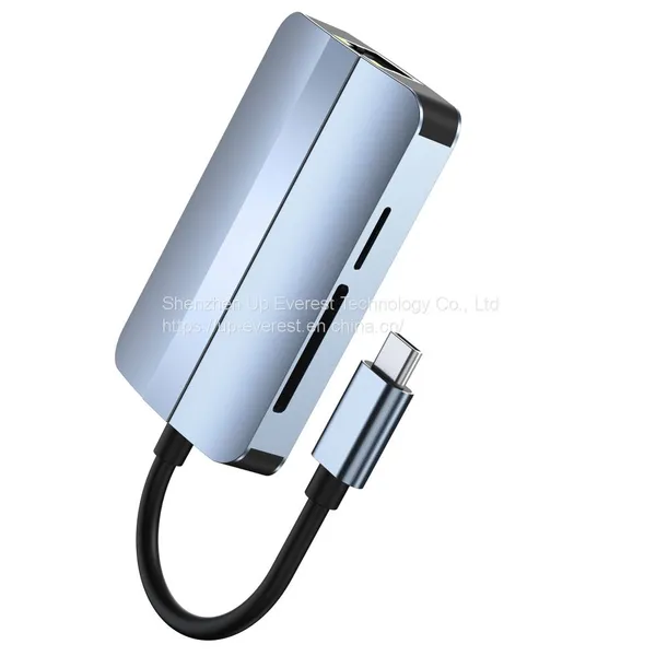 Aluminum Alloy USB Hub 8 in 1 Hub HDMI*1+RJ45+USB3.0*1+USB2.0*1+micro SD*1+SD*1+PD*1+PD2.0*1 photo-5