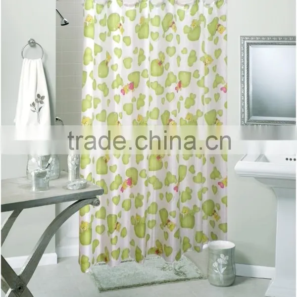 Lovely Design Polyester Shower Curtain, 100% Waterproof Bathroom Curtain photo-3