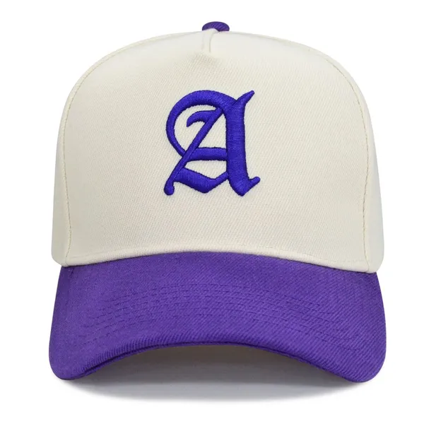 Two Tone Color Baseball Caps Curved Brim Letter Embroidery Breathable Twill Fabric Casual Daily Street Outdoor Sun Hats For Adults photo-5