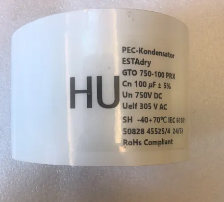 PE Power Capacitors (PEC-Kondensator) From Hui You(Guangzhou HU Technology Co., Ltd)