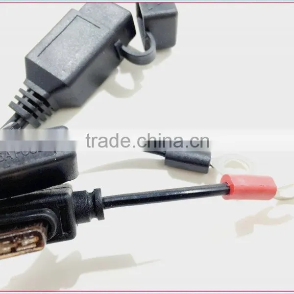 26/0.16BC Black Twins Wire ,one End Crimp 8.0 Terminal Molding 10A Fuse Holder SR photo-4