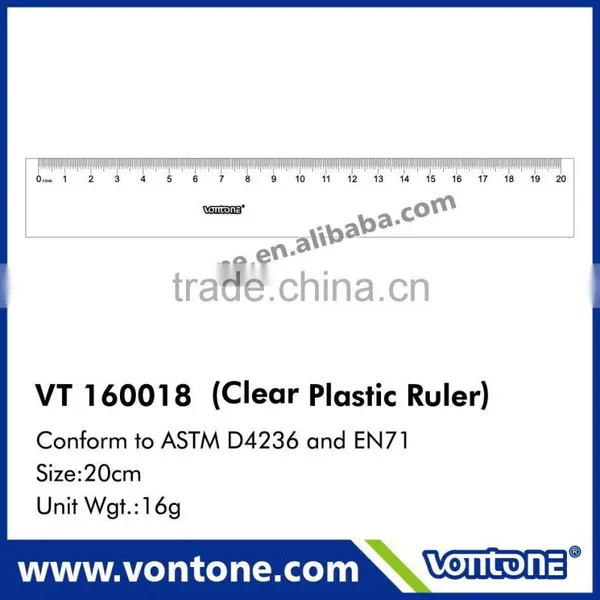 NON MOQ clear plastic ruler