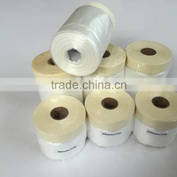 Pre-taped Protective Film for Glasses Auto Paint Masking Plastic Film photo-2
