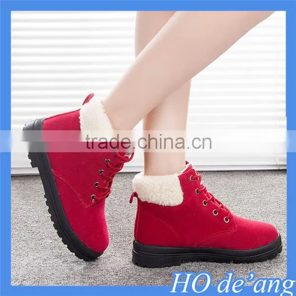 2016 Hogift Winter New Korean Fashion Casual Warm Fluff Women Martin Boots Snow Boots Women MHo-140 photo-3