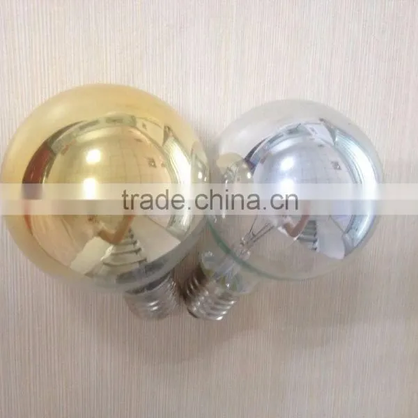 G95 LED FILAMENT BULB GLASS SILVERY/GODEN MIRROR CE ROHS WARM WHITE BRASS BASE E27 photo-2