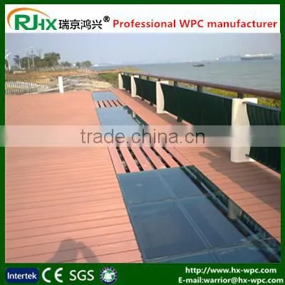 Wood Plastic Swimming Pool Deck With Anti-slip and Anti UV Feature