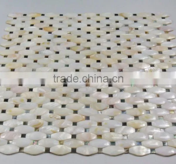 Convex Pattern Shell Mosaic Tile,bathroom Tile,seamless on Mesh photo-2