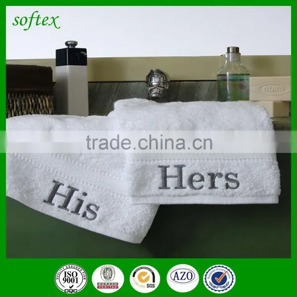 Terry 100% Cotton Hotel Towels Face Towels With Embriodery Logo photo-2