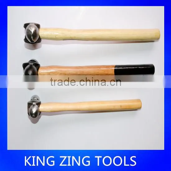 Fully Polished Wooden Handle Ball Peen Hammer photo-3