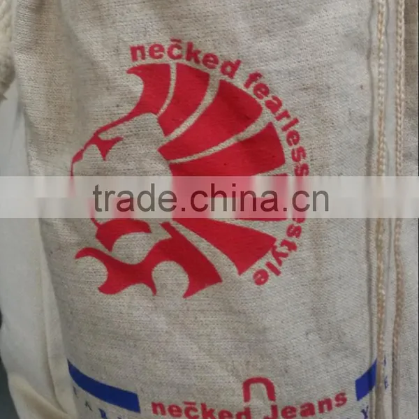 Customized 100% Cotton Canvas Wine Travel Bag