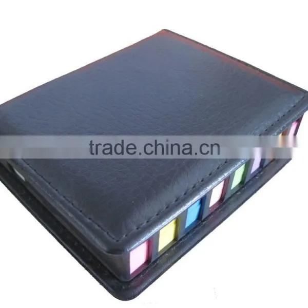 Desktop Leather Self Adhesive Note Organizer