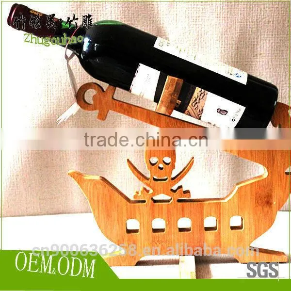 Portable Chinese Style Bamboo Wine Rack photo-5