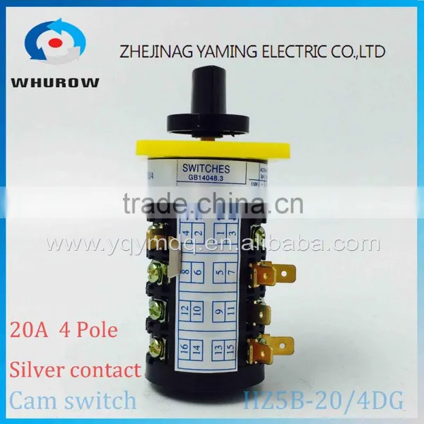 Cam Switch HZ5B-20/4 Combination Changeover Rotary Switch 3 Positions (1-0-2) 4 Poles High Quality AC50Hz 20A 380V photo-3
