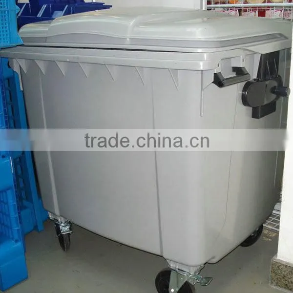 NEW Large Hdpe 1100l Plastic Container for Garbage With Wheels