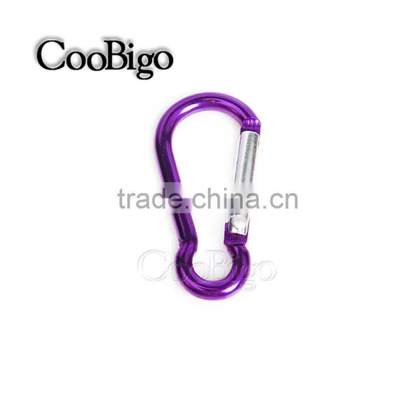 Colorful Aluminum Spring Carabiner Snap Hook Hanger Keychain Hiking Camping #FLQ186-6C(Mix-s) photo-6
