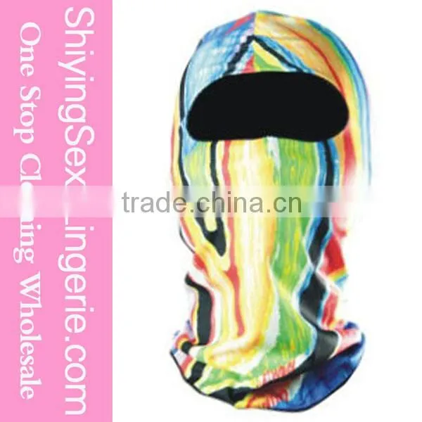 Rainbow Printed Funny Mask Full Face Paintball Mask Halloween Latex Mask