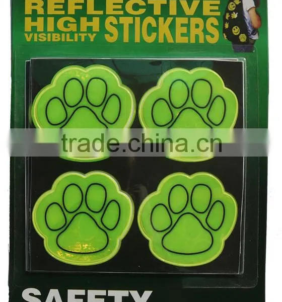PVC Reflective Dogfoot Print Sticker Reflective Smile Sticker Reflective Bike Stickers Quality Choice photo-3
