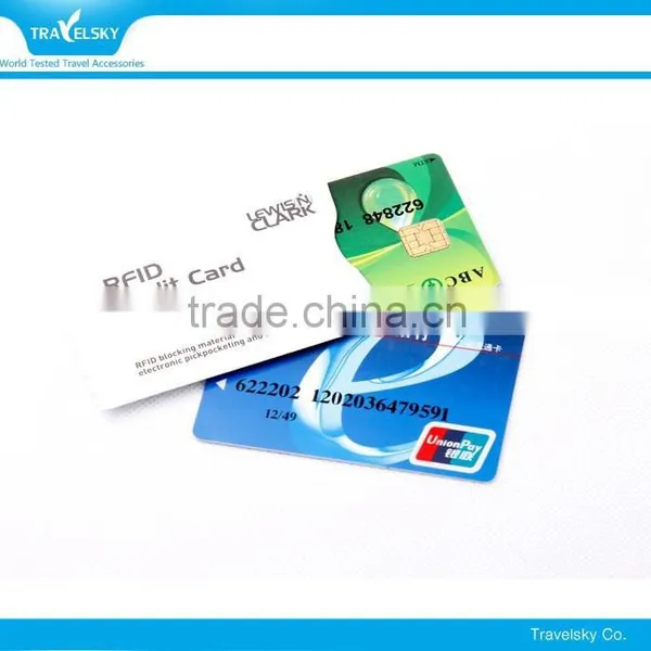 Travel RFID blocking credit ID card sleeve