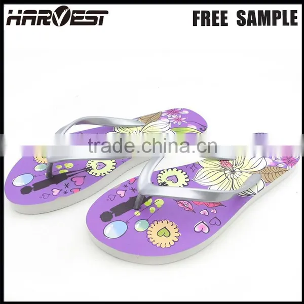 New Design Fashion Beautiful Slipper , Promotion Lovely Flower Beach Flip Flop photo-2