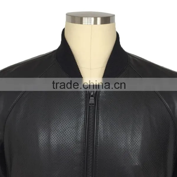 Wholesale pu Cheap Custom Simple Slim Man Leather Jacket photo-5