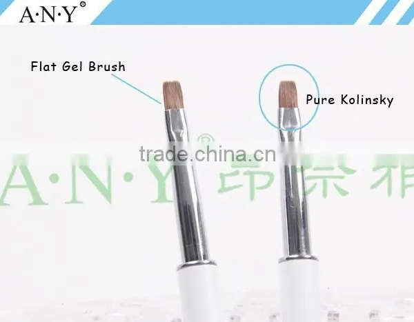 ANY Nail Art UV Gel Nails Building Crystal Pure Kolinsky Nail Art Brush Flat Gel Art photo-6