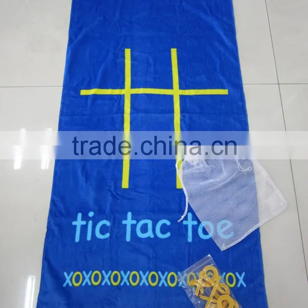 Reactive Printed Tic Tac Toe Game Towel/customer Printed Game Beach Towel XO Game Towel Printed Quality Choice photo-4
