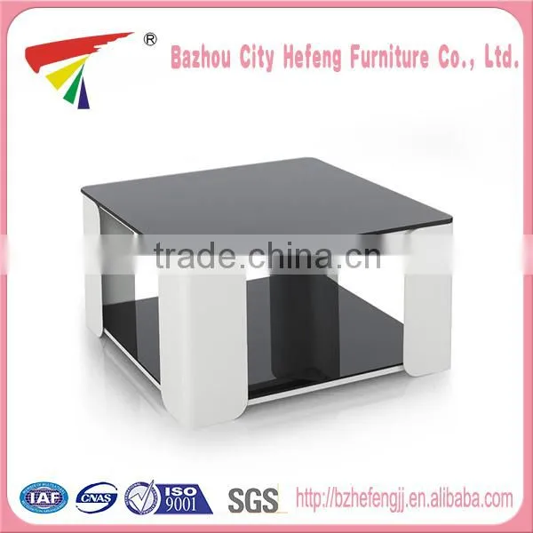 China Black Hot Sale Modern Glass Cube Coffee Table