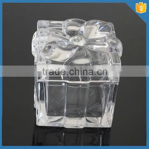 Glass Sugar Bowl With Lid Wedding Gift Bowl Nuts Sugar Canister photo-3