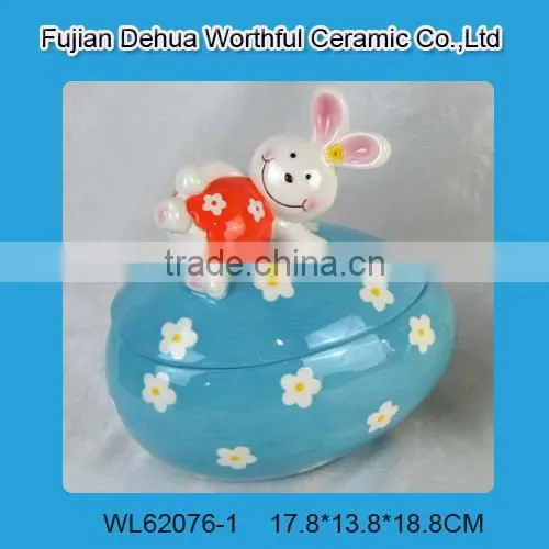 New Ceramic Easter Decorations,ceramic Candy Jar for 2016 Easter Party photo-3