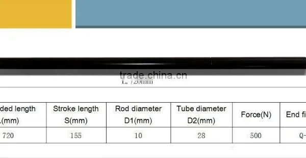 Tension / Traction / Pull Gas Spring LQ10/28-155-720(Q-Q)500 photo-6
