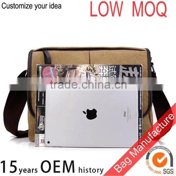 Canvas Notebook Messenger Bag Mens Shoulder Bag photo-3