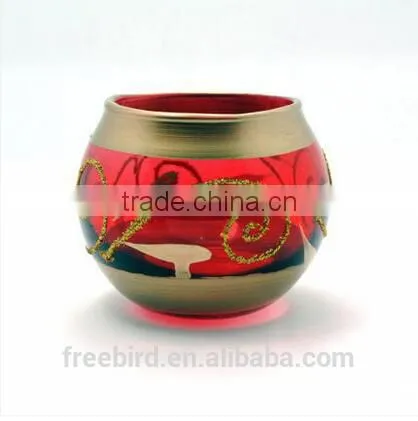 Glass Tea Light Holder,ball Shaped Vase ,votive Candle Holder