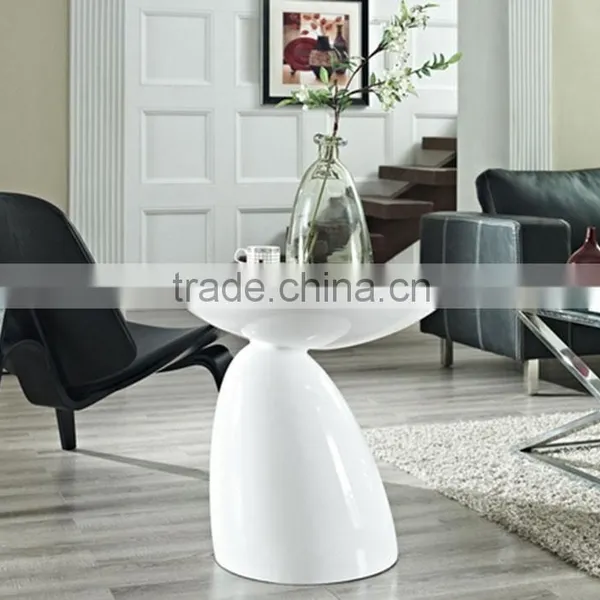 Modern Flow Fiberglass Side Table, Mushroom Shape photo-6
