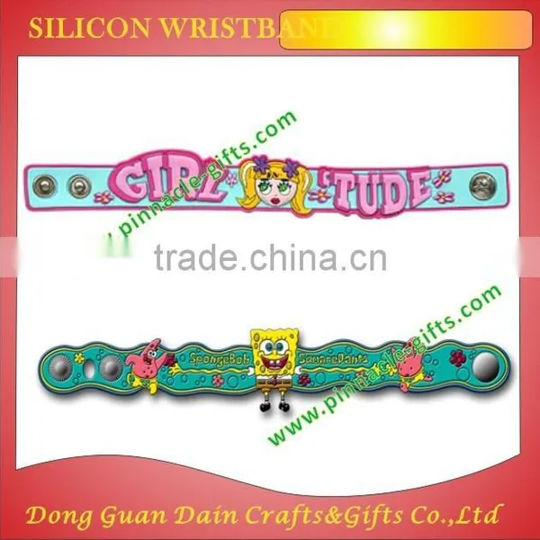 Custom Promotional Silicon Bracelet,Adjustable Silicon photo-3