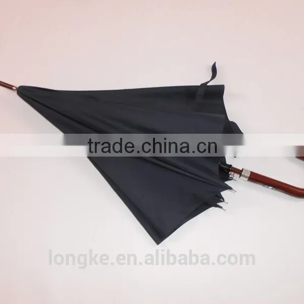 60cm Deluxe Wooden Pole and Carved Wood Handle Umbrella photo-3