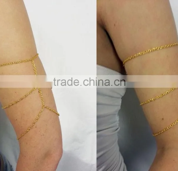 Fashion Gold Tassels Three Layers Arm Chain photo-2
