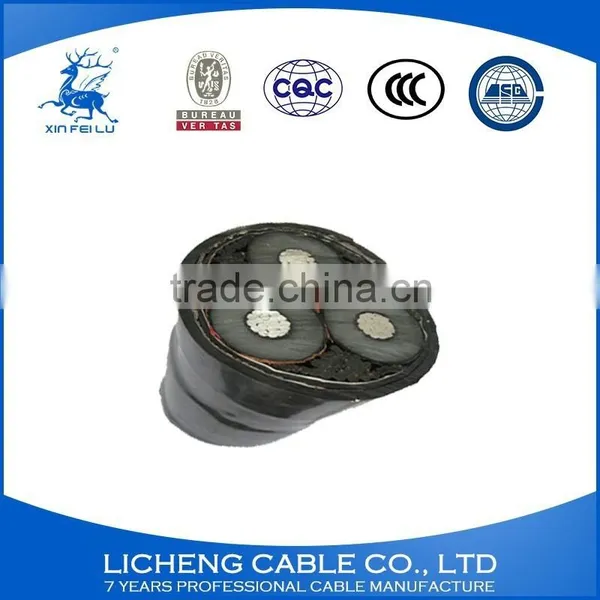 3*6mm2- Stranded Aluminum Conductore 3 Core XLPE Insulated PVC Sheathed Steel-tape Armoured Underground Power Cable-YJLV22 photo-3