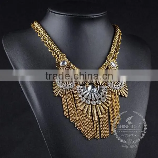 High Quality Colorful Beads Chunky Statement Necklace Tin Alloy Fashion Women Pendant Necklace 6390160 photo-3