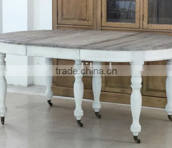 Europe and Antique Recycle Wood Dining Table photo-3