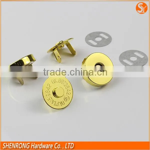 Leather Bag Label Metal Magnetic Button 14 mm Round Shape photo-6