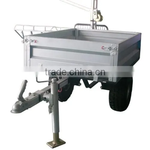 China Wholesale Log Trailer With Crane,wood Log Trailer,single Axle Trailer photo-2