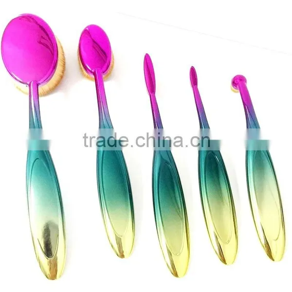 10pcs Oval Make up Brush Cosmetic, Tooth Brush Make up Set photo-5