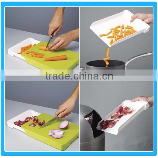 Plastic Chopping Board With Drawer, Kitchen Vegetable Cutting Board Chopping Blocks With Drawer photo-3