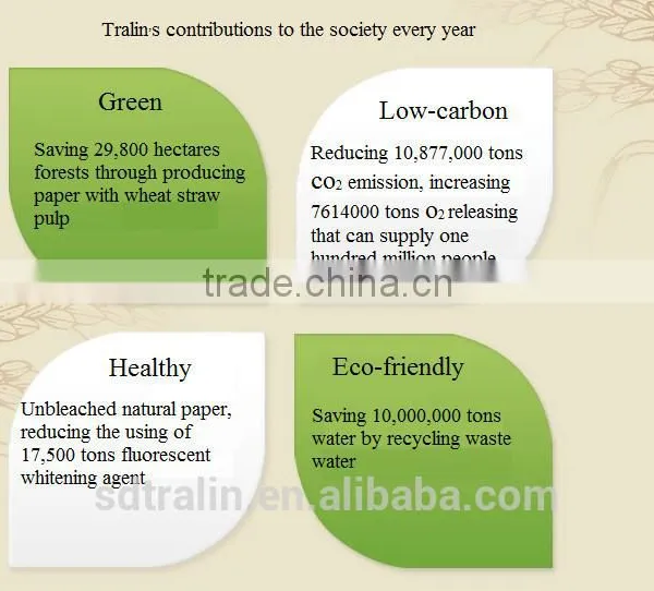 Tralin Food-grade Certification Virgin Wheat Straw Pulp Facial Tissue photo-4